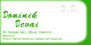 dominik devai business card